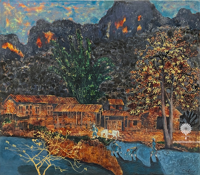Cấy dưới ánh trăng