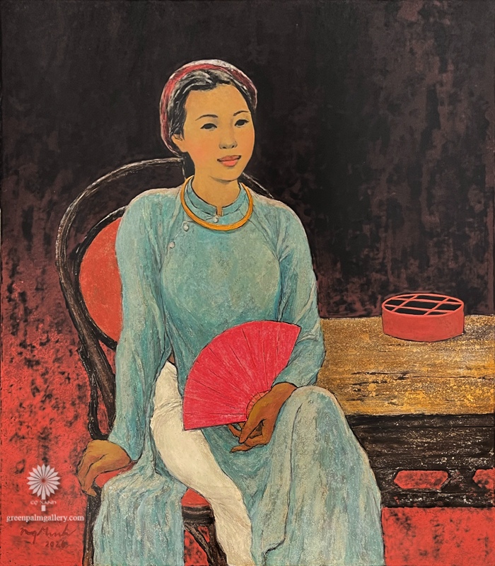 Cô gái và chiếc quạt đỏ