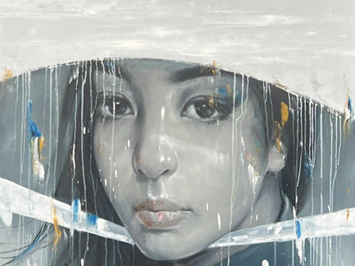 Image of woman in Phuong Quoc Tri’s painting