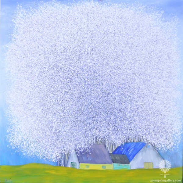 A peaceful, lyrical landscape emerges in “Peaceful Moment VI” by Pham Khanh Thanh
