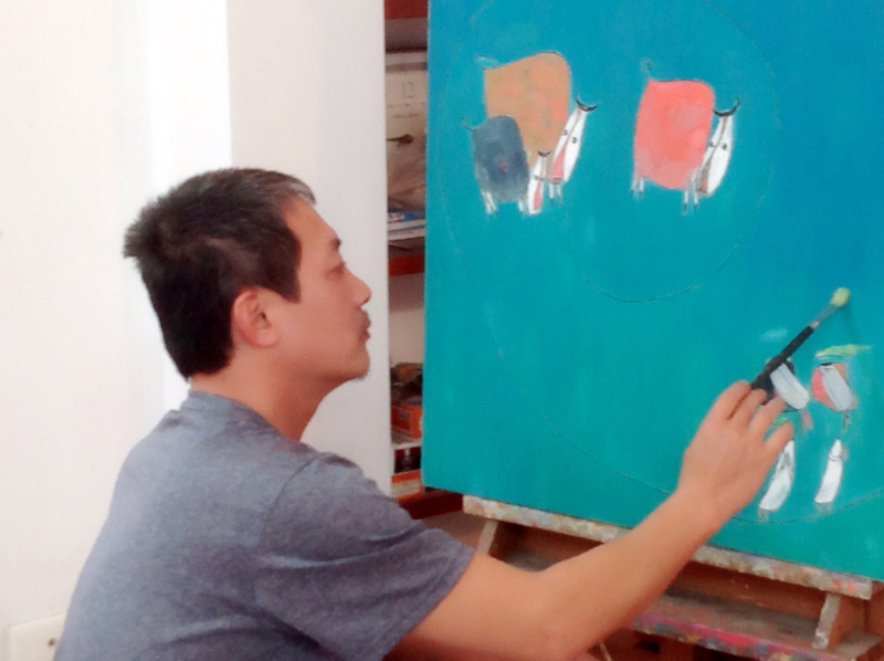 Portrait of artist Nguyen Quang Minh