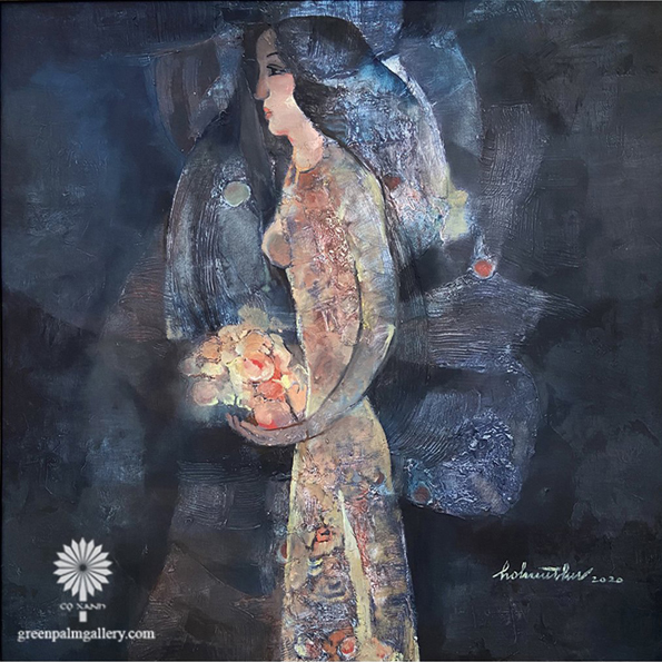 Contemplating the enigmatic beauty captured in “Charming girl” by Ho Huu Thu