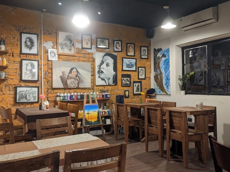 Nha Lanh Art & Coffee fuses café culture with an accessible art showcase.