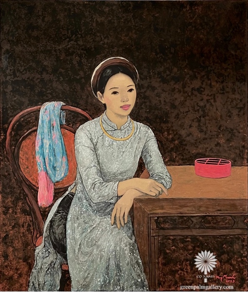 Lacquer on wood paintings distinguish themselves with their deep gloss and enduring artistic value.