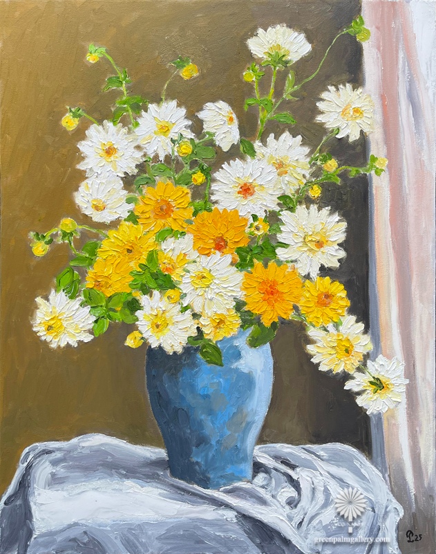 The use of impasto adds dynamic texture and remarkable visual effects to Vietnam oil painting.