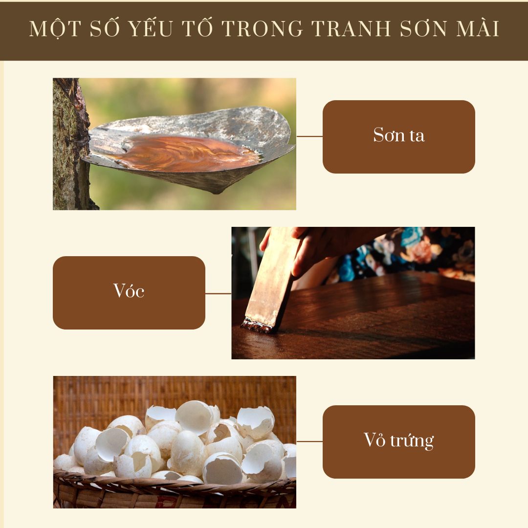 yếu tố trong tranh sơn mài